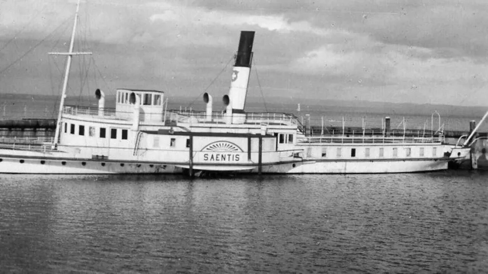 The steamship Säntis was deliberately sunk in Lake Constance in 1933. (archive picture)