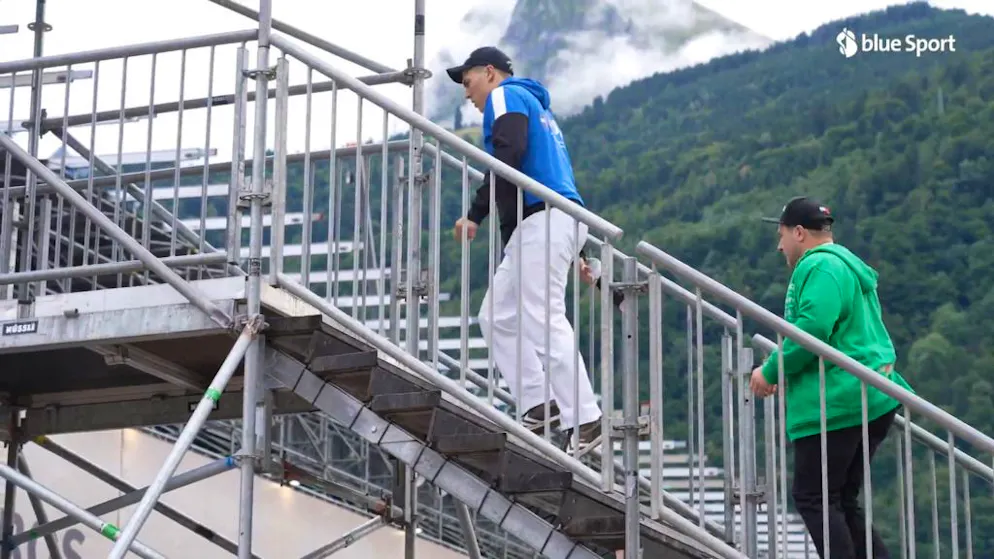 Lieber durch die Massen. Diese Gladiatoren-Treppe ist für viele Schwinger zu anstrengend