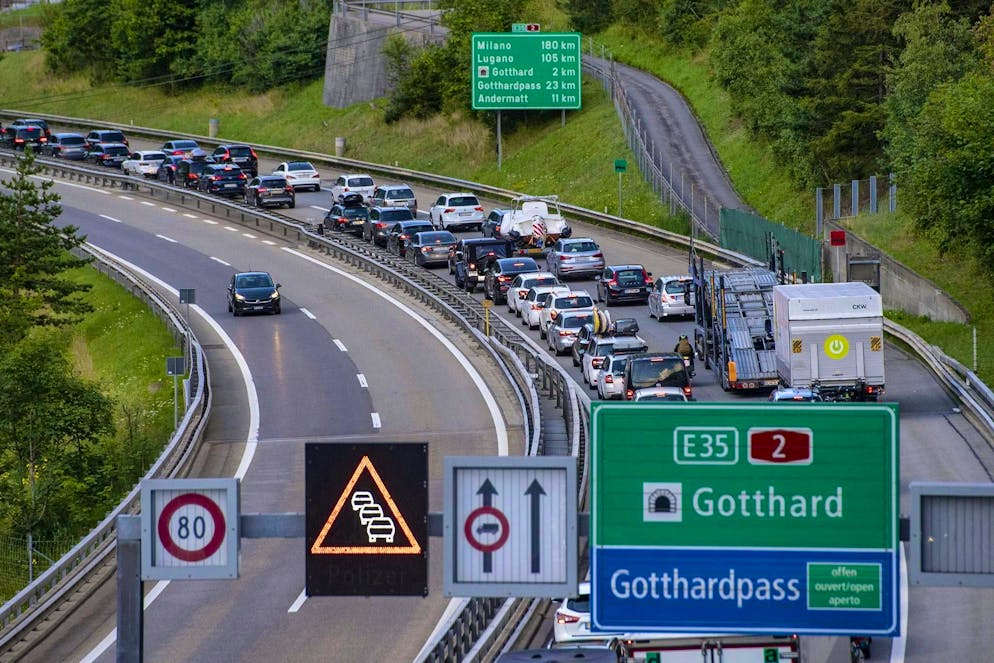 Les bouchons atteignaient 13 kilomètres en fin de journée (archives).