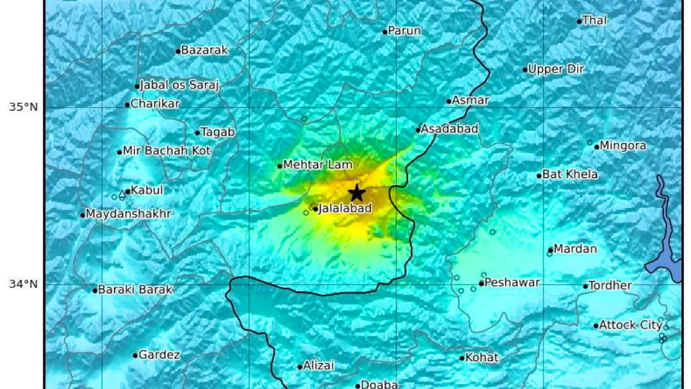 L'epicentro del terremoto di magnitudo 6 era situato a 27 chilometri a nord-est di Jalalabad.