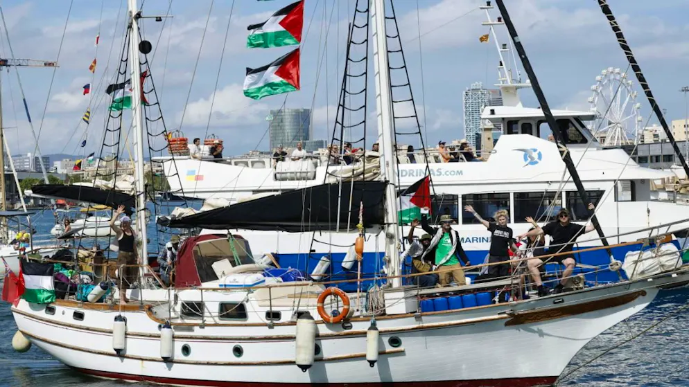 La flottille pour Gaza a dû revenir à Barcelone à cause des vents violents (archives).
