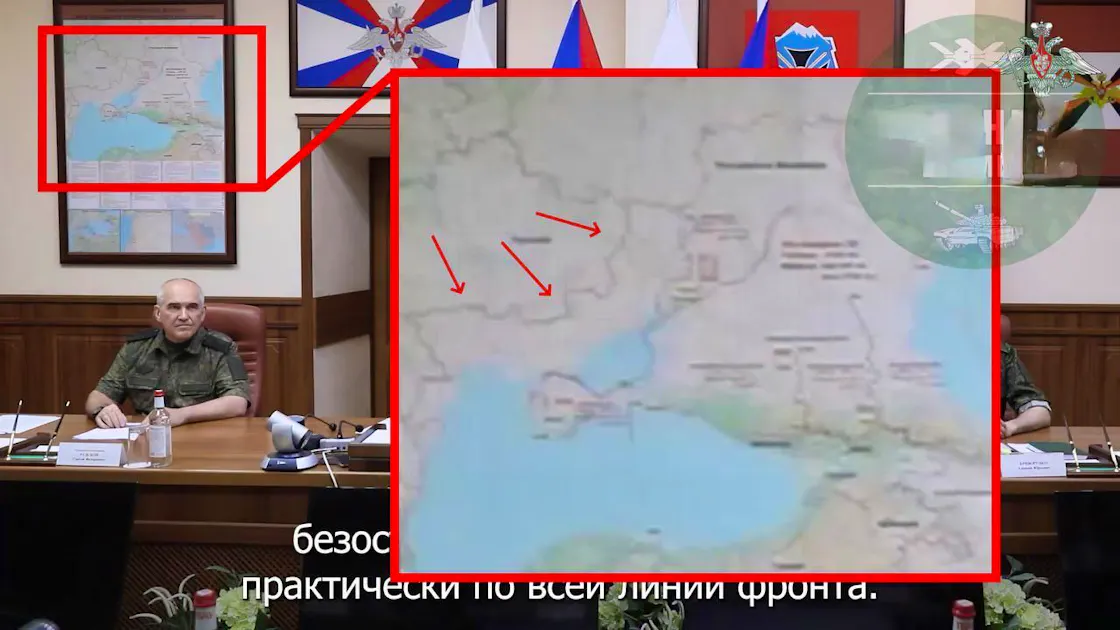 War all the way to the Danube?: Map in Gerasimov's office probably ...