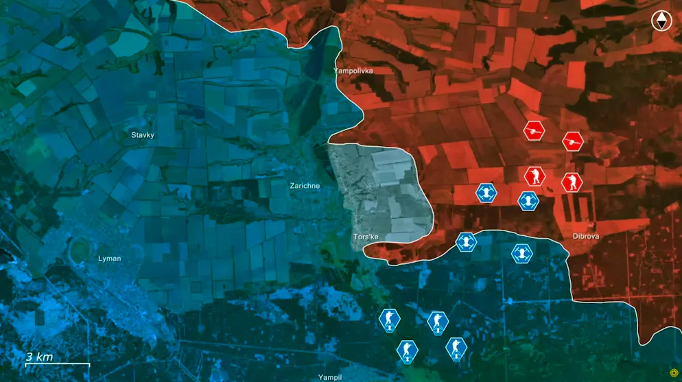 The situation near Torske according to Reporting from Ukraine.