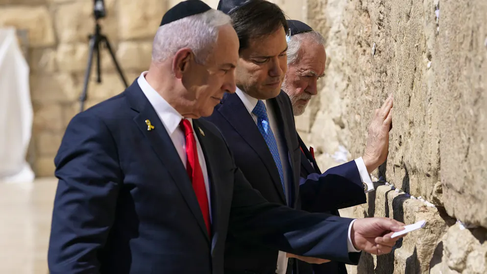 Medio Oriente. Israele: Netanyahu e Rubio al Muro del Pianto, «L'alleanza è solida»