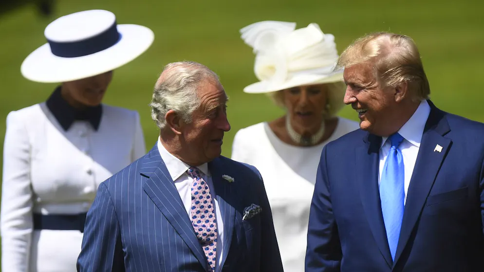 Trump with King Charles and Keir Starmer. Five uncomfortable topics travel with him to England - US President avoids publicity
