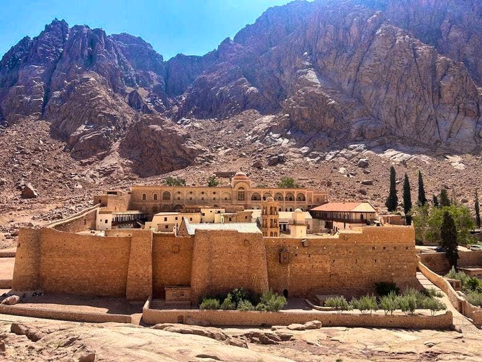 Vista del monastero di Santa Caterina nella penisola del Sinai. Il monastero è patrimonio dell'umanità dell'UNESCO.