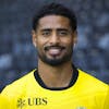YB Spieler Saidy Janko posiert am Dienstag, 22. Juli 2025 im Stadion Wankdorf in Bern. (KEYSTONE/Peter Klaunzer)