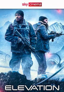 Filmplakat von Elevation: Zwei Menschen mit Gewehren im Schnee.