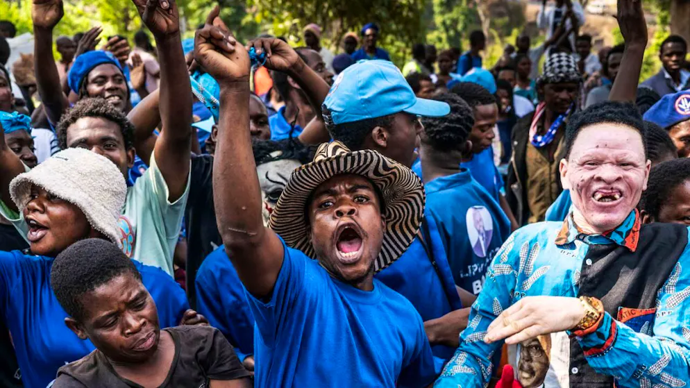I sostenitori dell'ex presidente del Malawi Peter Mutharika