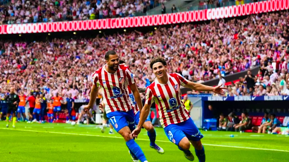 Julian Alvarez (right) is the match-winner for Atlético Madrid with two goals in the 5-2 win over Real