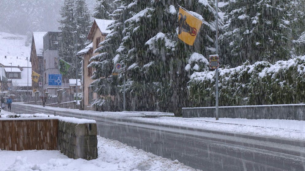 So zeigte sich die Situation in Andermatt UR.