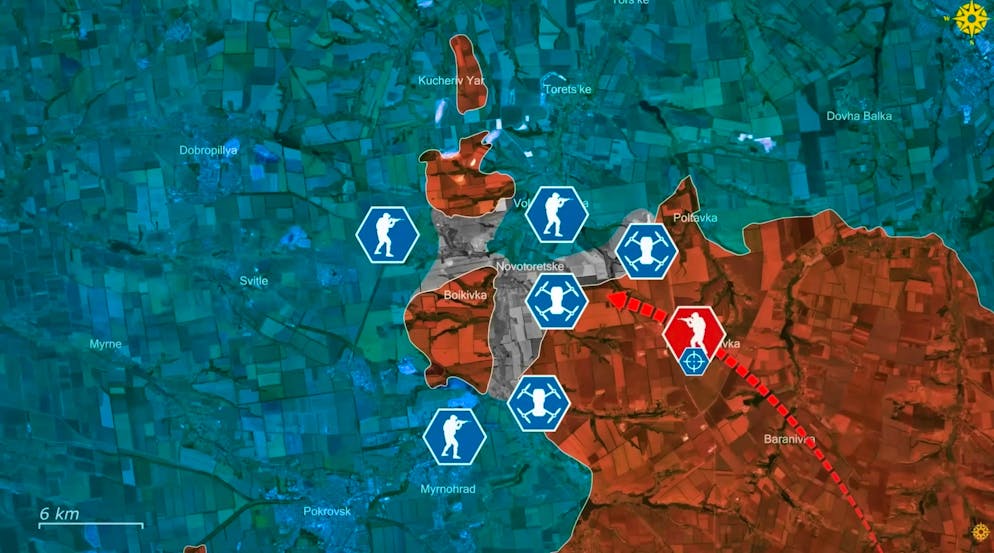 I russi restano accerchiati a est di Pokrovsk. La situazione a est di Pokrovsk è desolante per i russi all'inizio di ottobre, <em><a target="_blank" rel="nofollow" href="https://www.youtube.com/watch?v=jfSx1YmuygM">riferisce Reporting from Ukraine</a></em>. Diversi gruppi sono tagliati fuori: Mosca sta cercando di penetrare nelle zone accerchiate con soldati e rifornimenti.