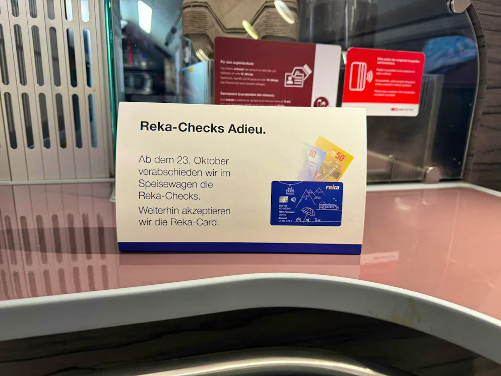 Anyone with Reka-Checks will only be able to use them in the train restaurant for three weeks.