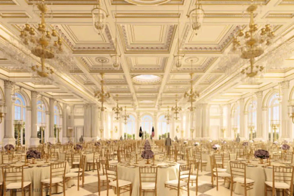 This is what the planned ballroom in the White House should look like one day.