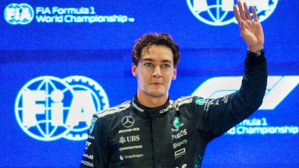 In schweisstreibendem Training der Schnellste: Mercedes-Pilot George Russell