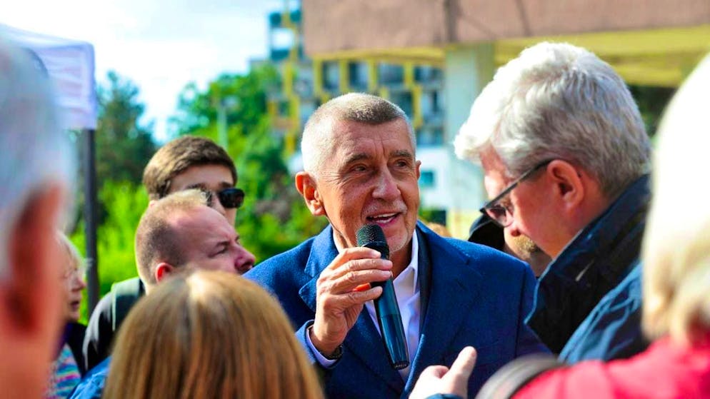ARCHIVE - The Czech billionaire and founder of the ANO party, Andrej Babis, at an election campaign appearance in the Modrany district of Prague. Photo: Michael Heitmann/dpa