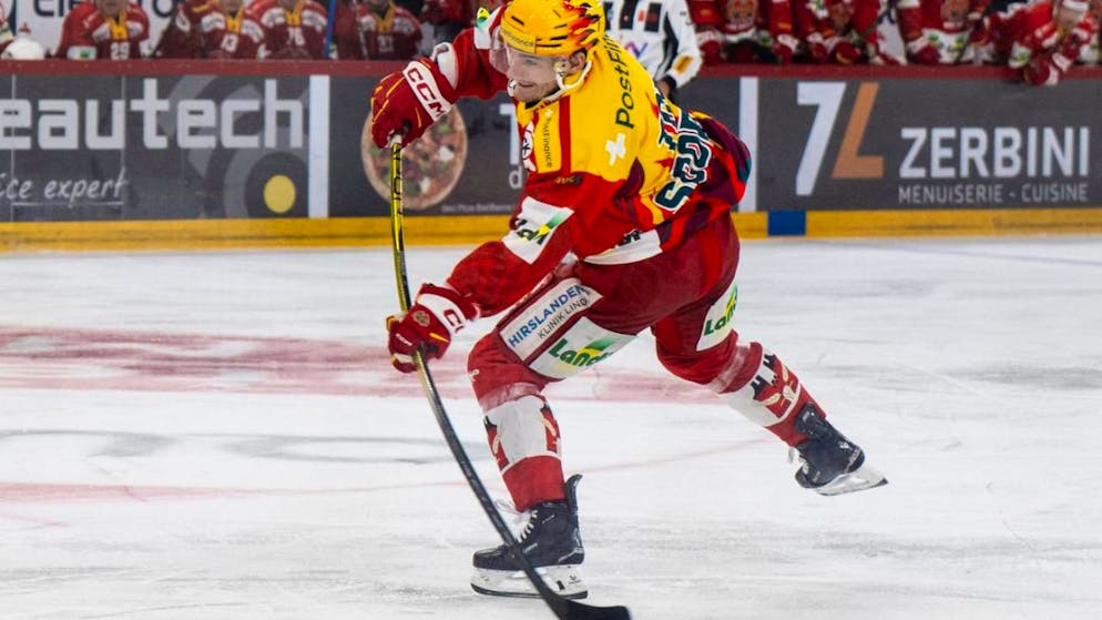 Lias Andersson (EHC Biel) erzielte bislang neun Tore in dieser Saison - Top-Goalgetter der National League