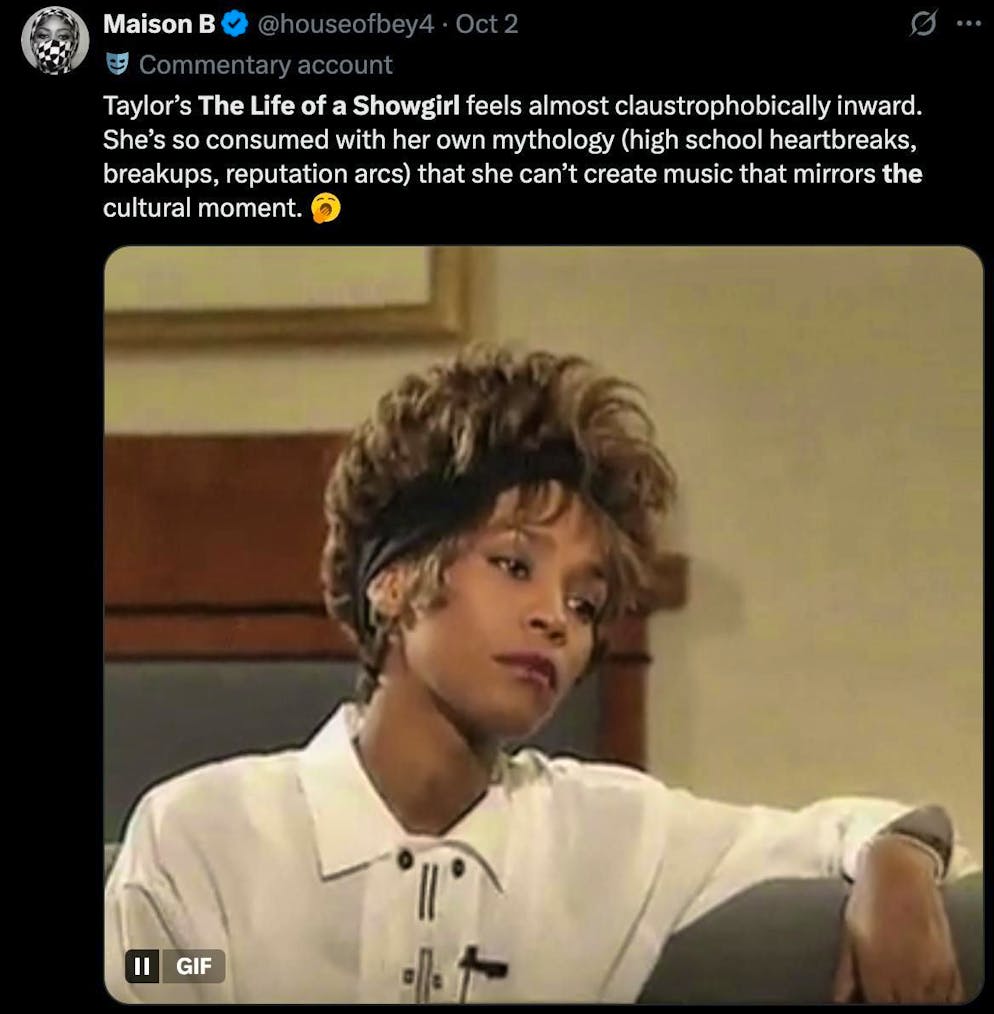 No compliments for the album from this X user either.