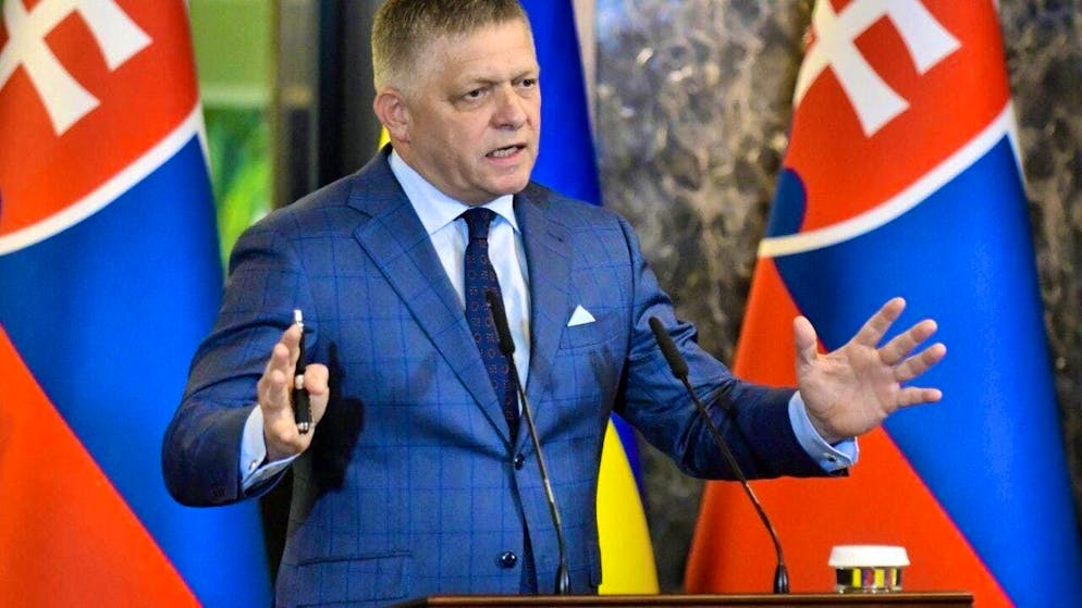 ARCHIVE - Slovakian Prime Minister Robert Fico speaks during a press conference (archive photo). Photo: Roman Hanc/TASR/dpa