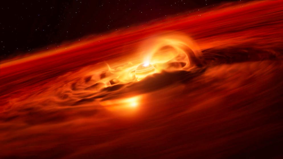 Six billion tons per second: this planet is truly a goliath.