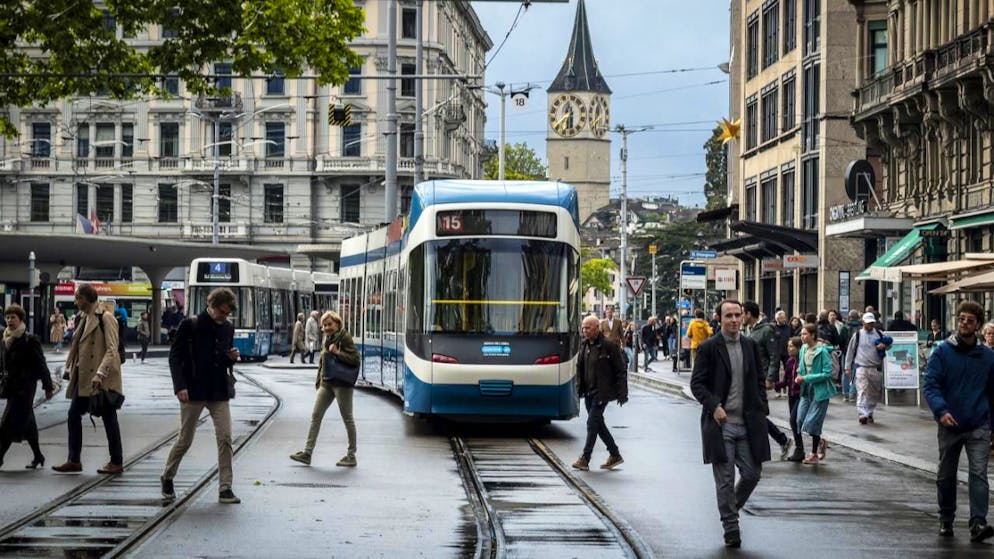 Tram nel centro di Zurigo