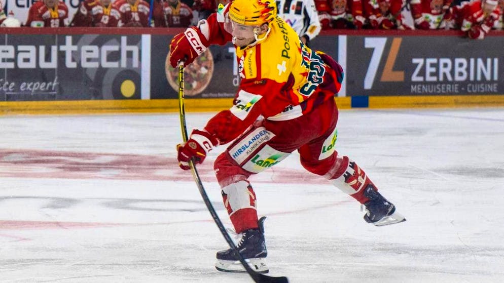 Lias Andersson (EHC Biel) has scored nine goals so far this season - top goal scorer in the National League