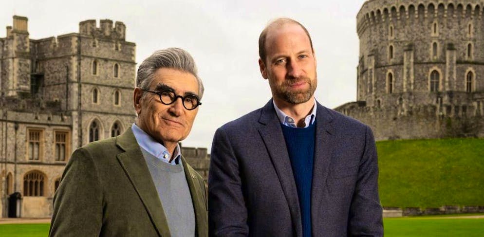 As part of his Apple series, actor and comedian Eugene Levy (left) has now visited Prince William at Windsor Castle.