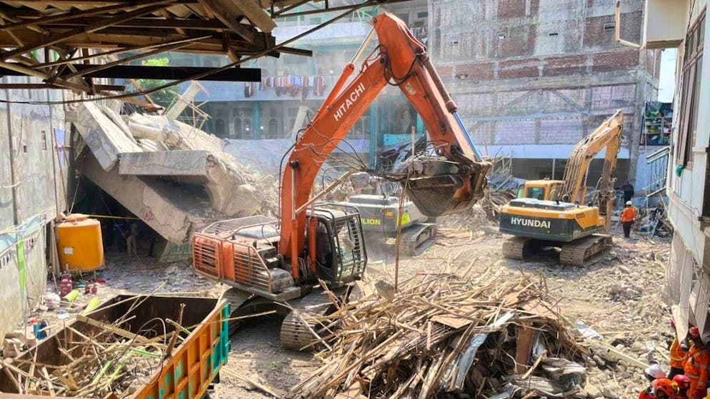 The relatives of those presumed buried had agreed to the use of heavy clearing equipment. (archive picture)