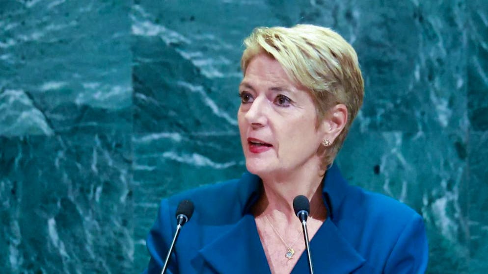 Frieden ist die einzige Chance für den Nahen Osten: Davon ist Bundespräsidentin Karin Keller-Sutter überzeugt. In diesem Sinne appellierte sie am zweiten Jahrestag nach dem Massaker der palästinensischen Hamas in Israel mit rund 1200 Toten an die Konfliktparteien. (Archivbild)