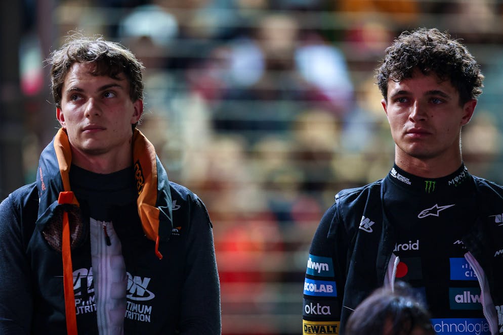 Verspielen die McLaren-Piloten Oscar Piastri (l.) und Lando Norris (r.) den Fahrer-Titel?