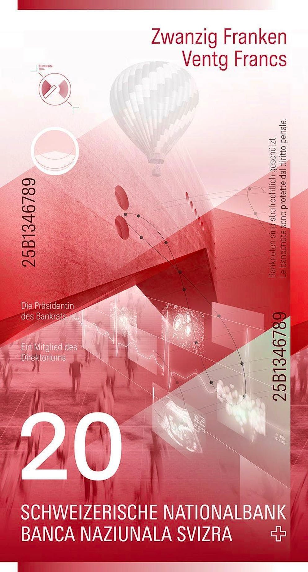 Competition for new banknotes enters next round. Concept B: Norr Design AG