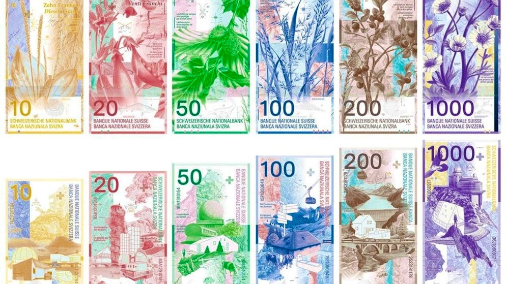 Competition for new banknotes enters next round - Gallery. The SNB has announced the six finalists in the design competition for the new banknote series. Among them is the design agency Emphase Sàrl with a view to Switzerland's multi-layered living spaces.
