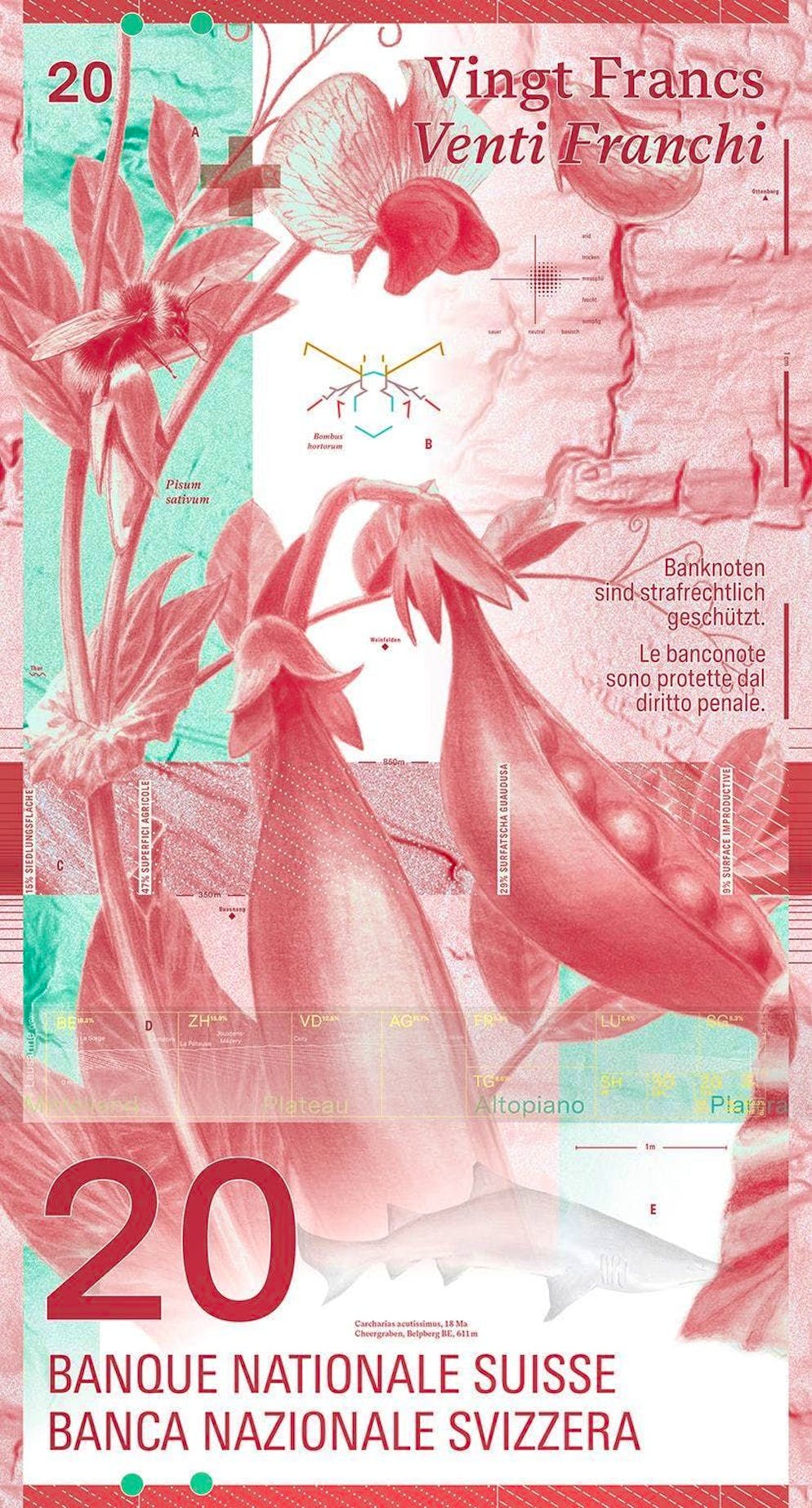 Competition for new banknotes enters next round. Concept J: Emphase Sàrl