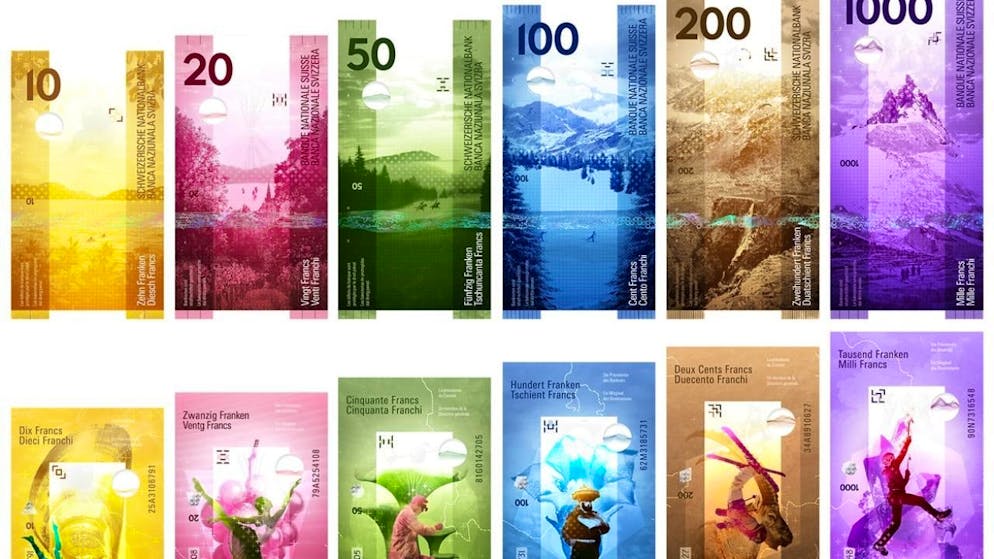 Fra i sei finalisti figura anche un grafico ticinese, che ha presentato questa serie di banconote, l'elaborato K.
