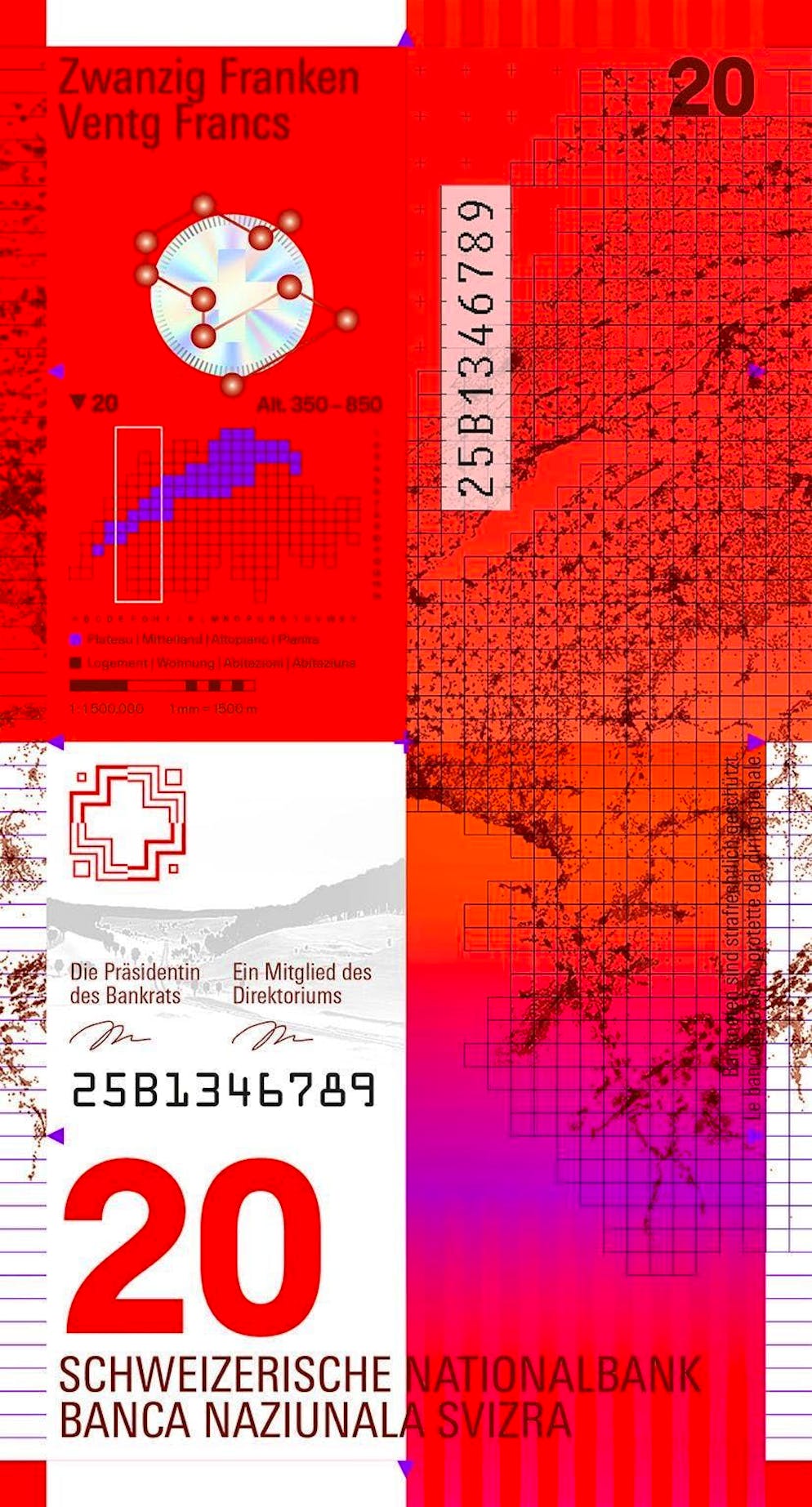 Competition for new banknotes enters next round. Concept L: Maxitype Sàrl