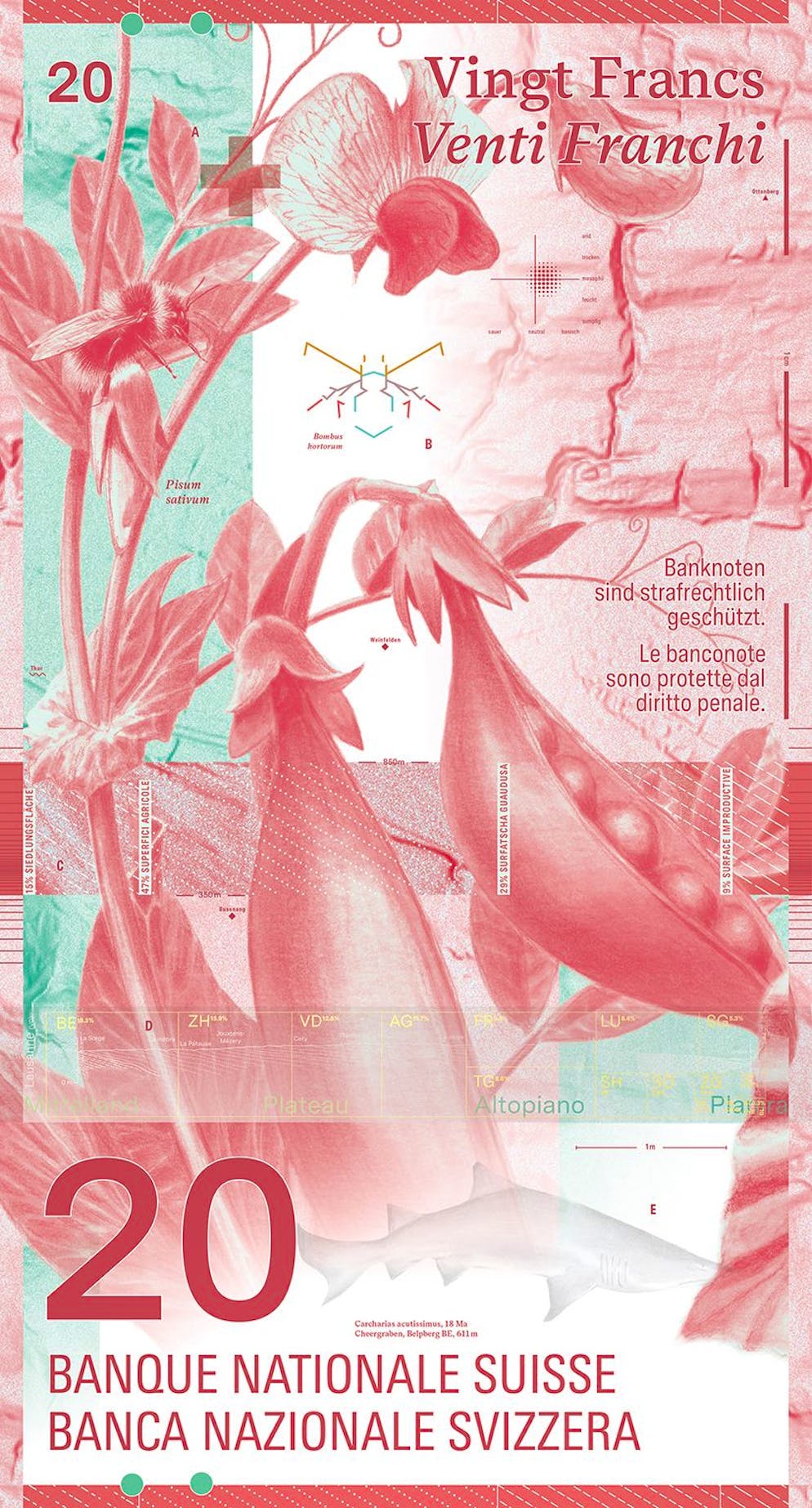 Wettbewerb für neue Banknoten geht in nächste Runde. Konzept J: Emphase Sàrl