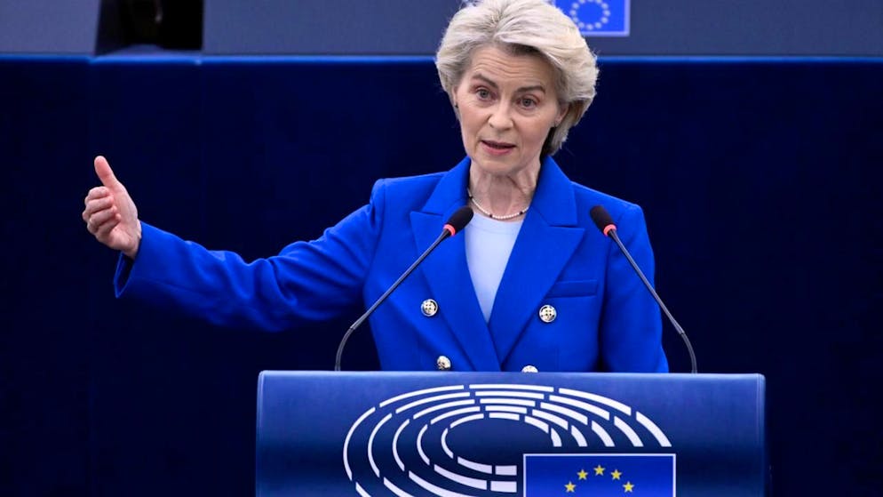 Die Präsidentin der Europäischen Kommission, Ursula von der Leyen. Foto: Pascal Bastien/AP/dpa