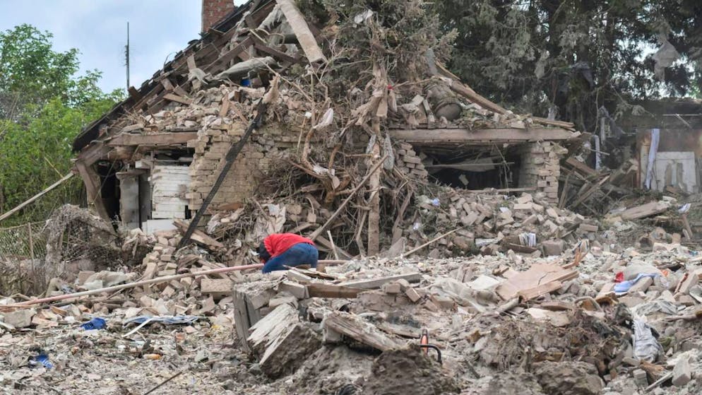 Edificio distrutto da un attacco russo in Ucraina