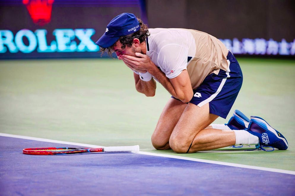 Perfect semi-final: Valentin Vacherot can hardly believe it.