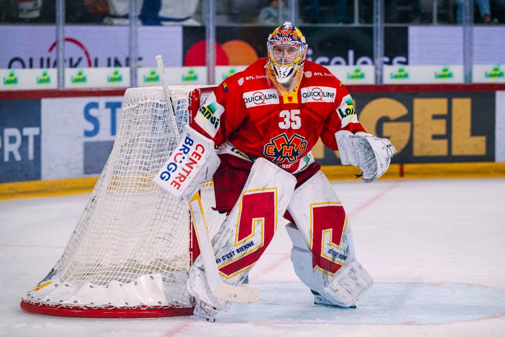 Le gardien biennois Harri Säteri a été excellent contre Fribourg.