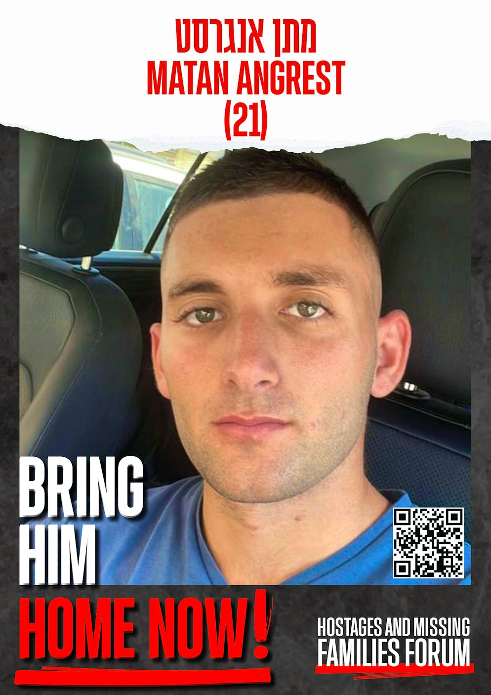 These are the 20 hostages still alive in the Gaza Strip. Matan Angrest, an Israeli soldier, was abducted from a burning tank, according to Israeli media.