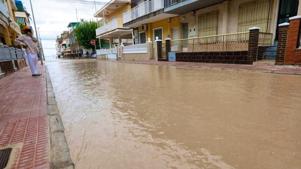 Heavy rainfall caused severe flooding in the Murcia region.