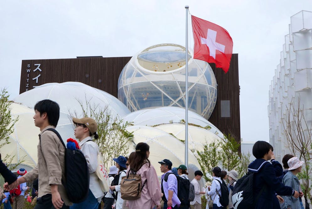 Il padiglione svizzero all'Expo di Osaka. 