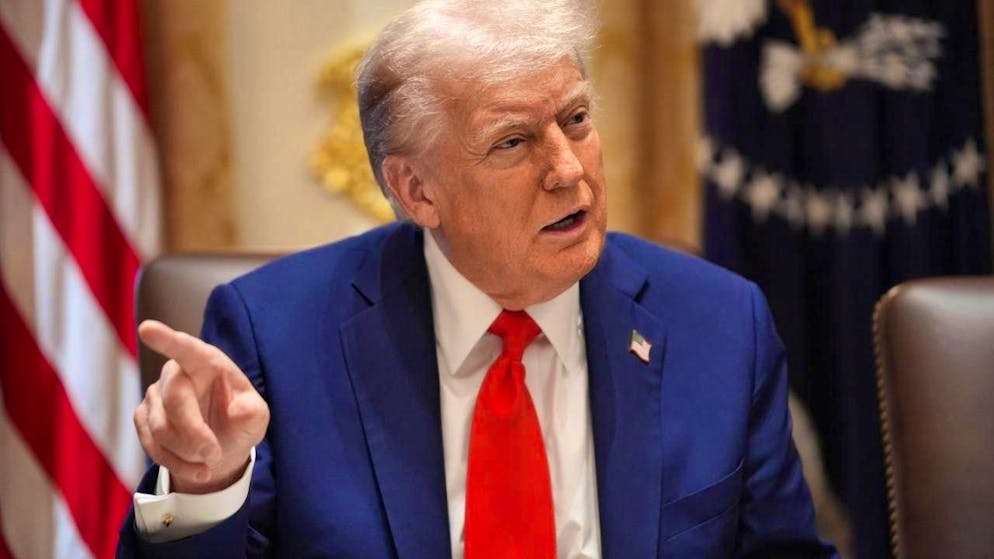 US President Donald Trump speaks during a cabinet meeting at the White House. Photo: Evan Vucci/AP/dpa