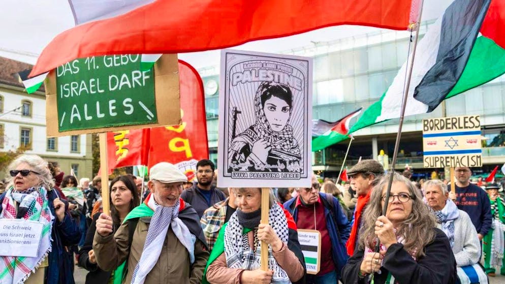 Pro-Palestinian groups from all over Switzerland had called for the rally.