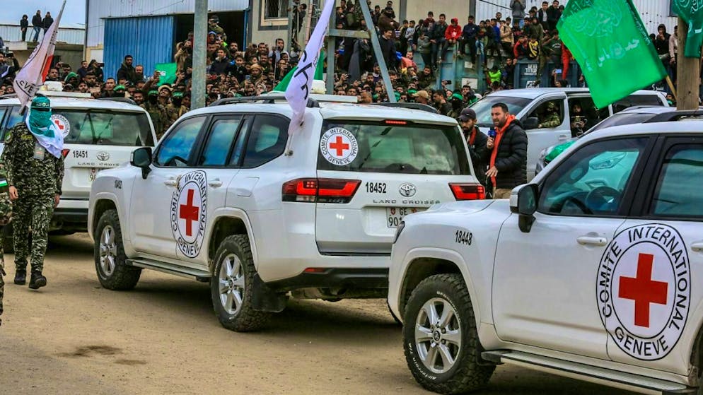 International Red Cross vehicles stand ready in the Gaza Strip. (archive picture)