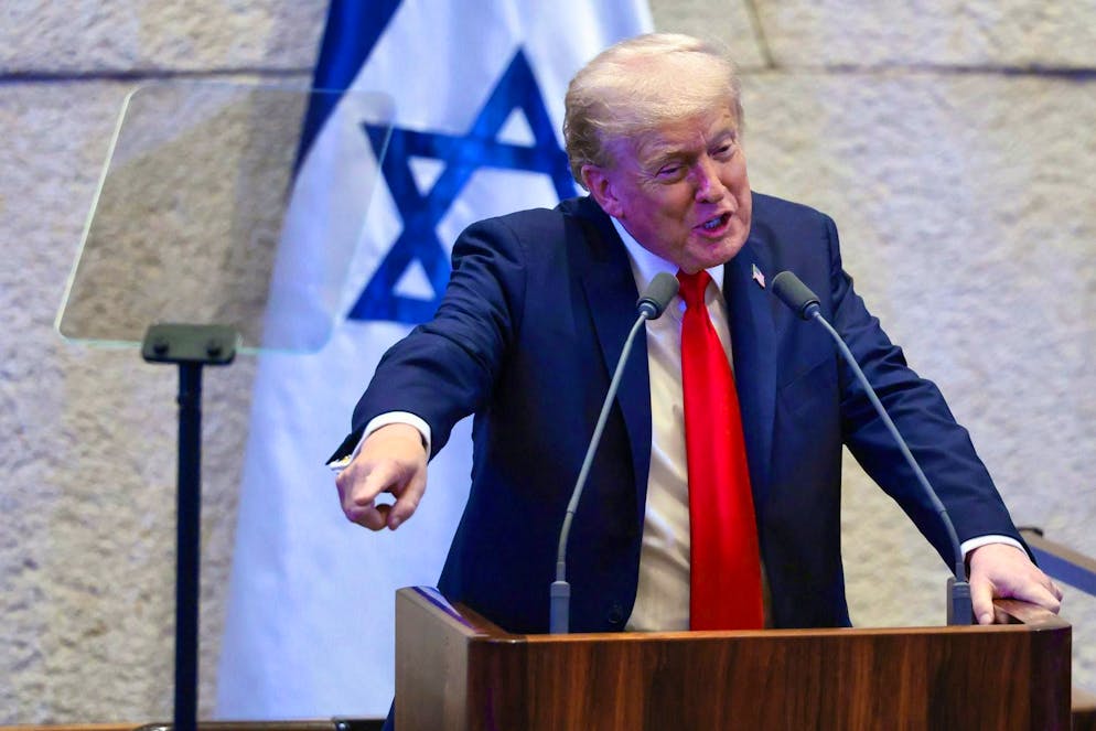 Di buon umore: il Presidente degli Stati Uniti Donald Trump.