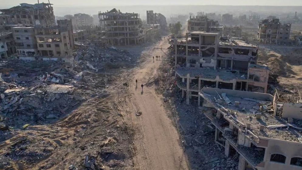 Zerstörte Gebäude im Gazastreifen. Foto: Uncredited/AP/dpa