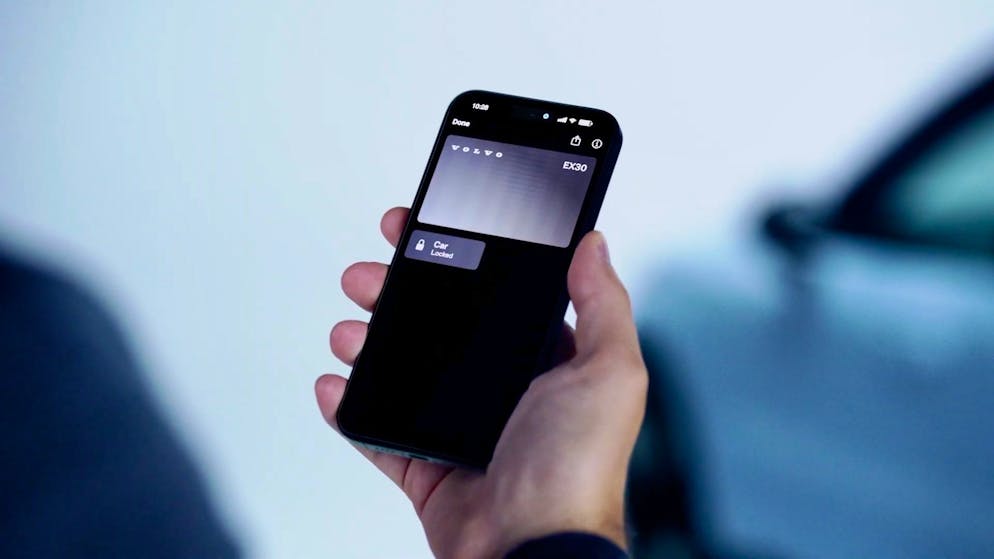 Den Schlüssel vom Volvo EX30 gibt es jetzt auf dem Handy.