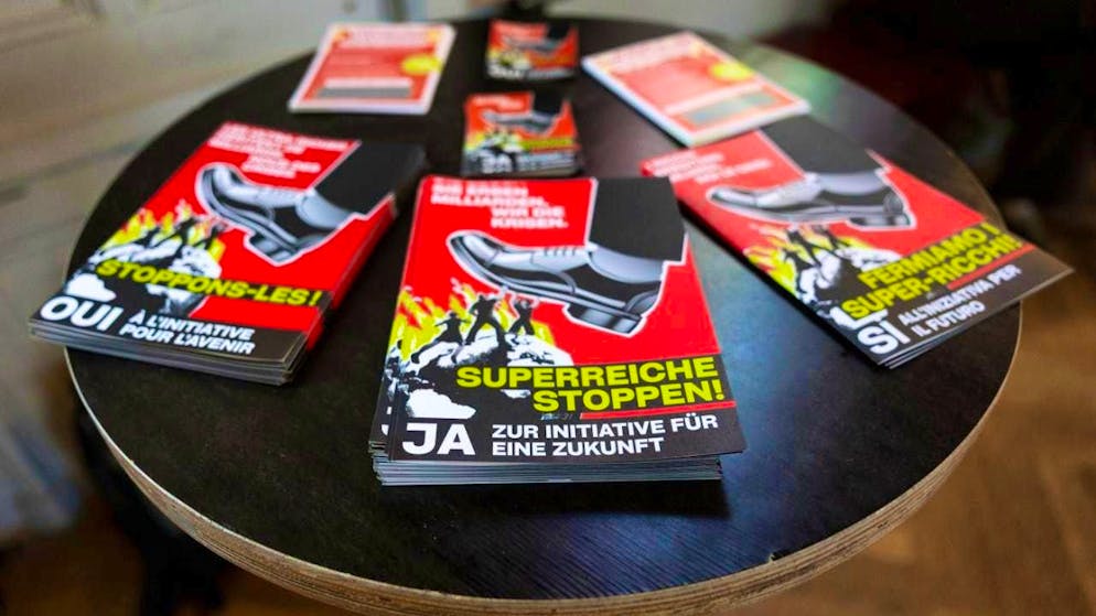 The initiative is only popular in the left-green camp: flyer at a media conference of the Yes committee. (archive picture)